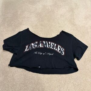 Black Los Angeles Crop Top